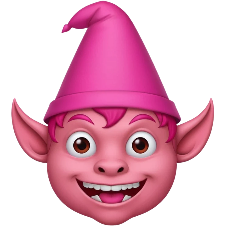 red Devil with pink party hat emoji