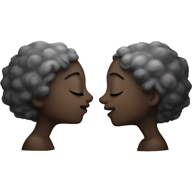 two moons kissing emoji