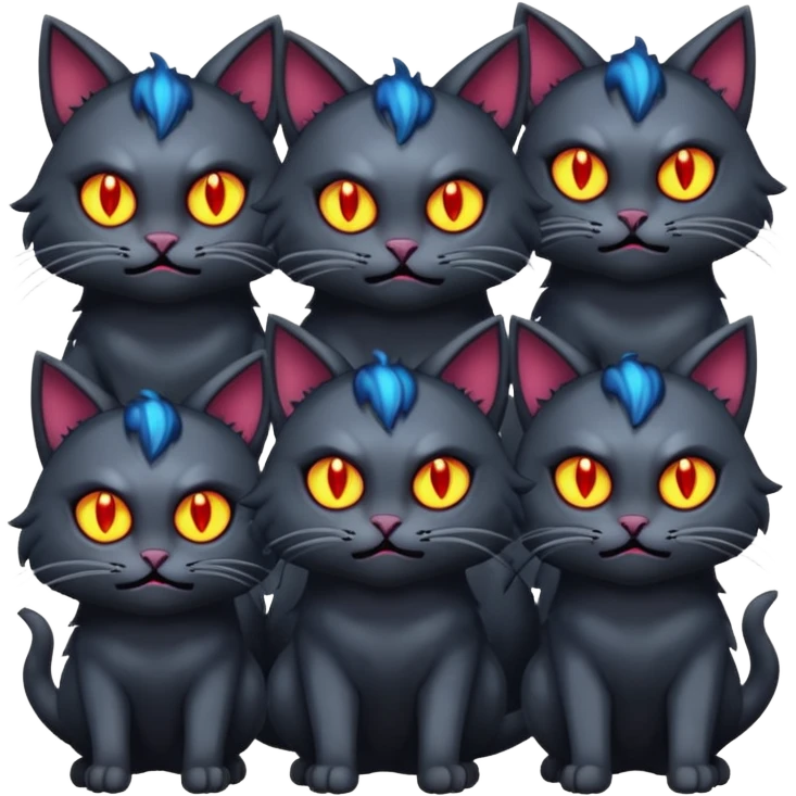 Super scary Monster cats emoji