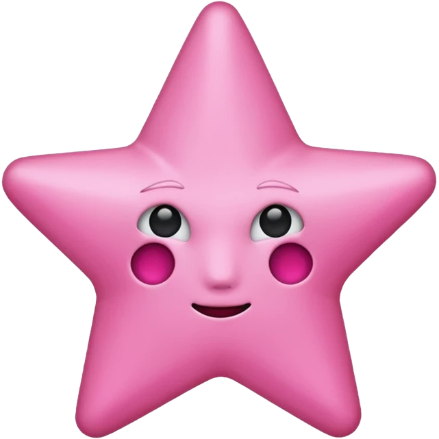 Pink star without a face emoji
