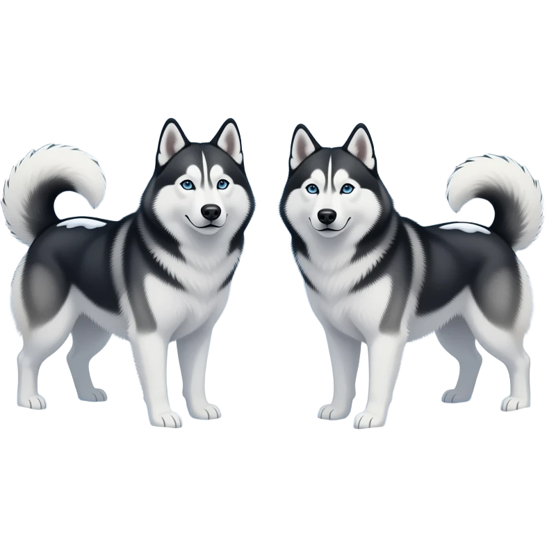 Husky Beauties Amira & Freyja emoji