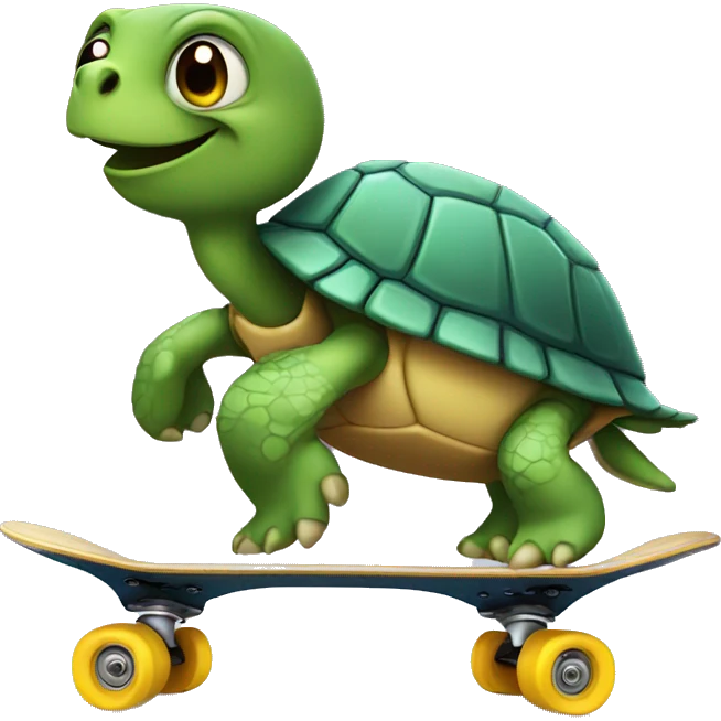 turtle on a skateboard  emoji