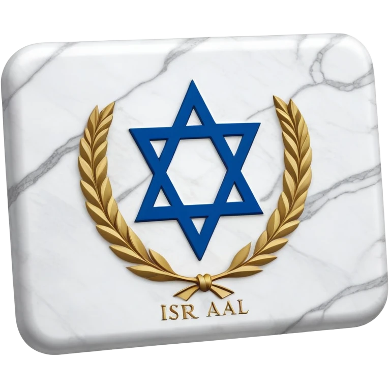 The Tablets of the Covenant as the national emblem of the State of Israel, depicted in realistic colors emoji
