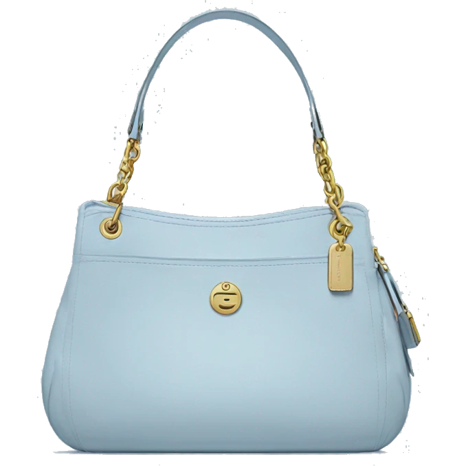 Pastel blue coach purse emoji