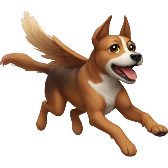 Flying dog emoji