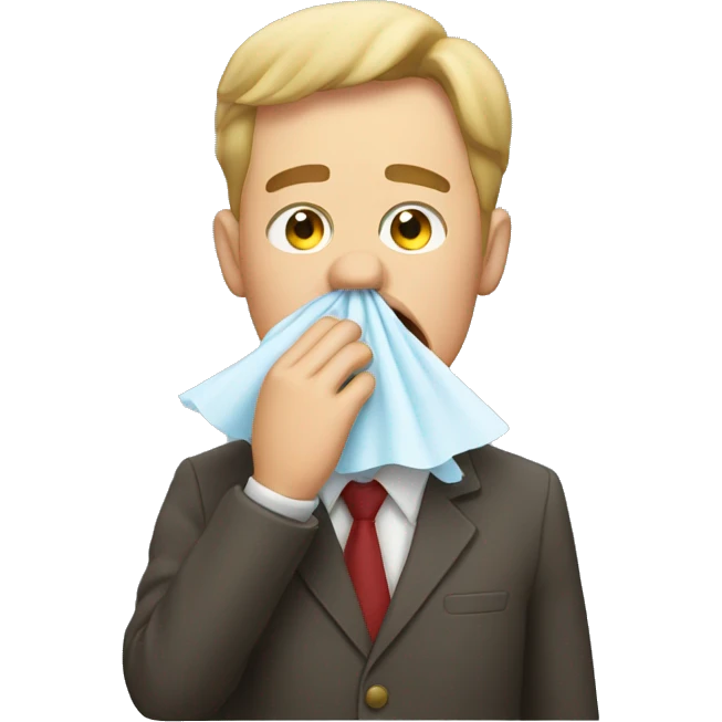 Man sneezing emoji