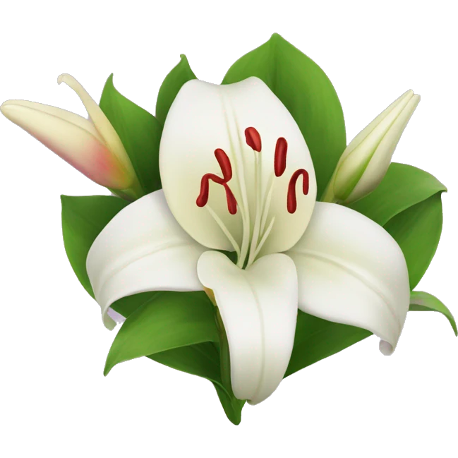 Lilies and heart emoji