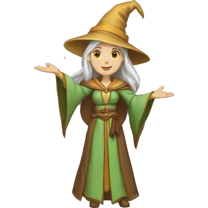 D&D Caucasian female noble wizard elf casting a spell  emoji