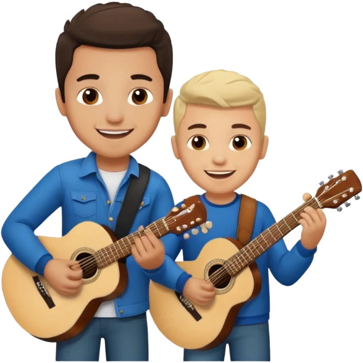 Junior H y Natanael Cano tocando la guitarra  emoji