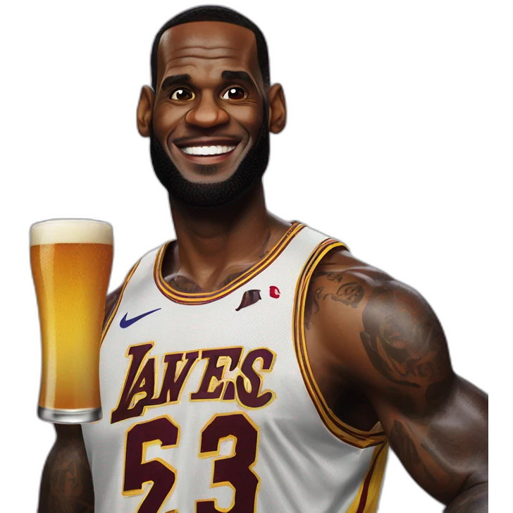 Lebron james drink beer emoji