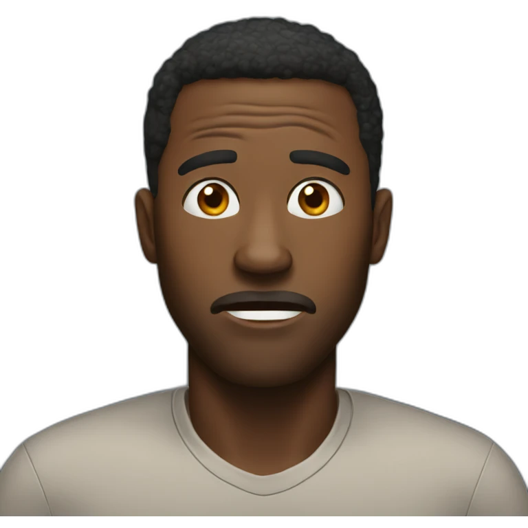 Black man shocked emoji
