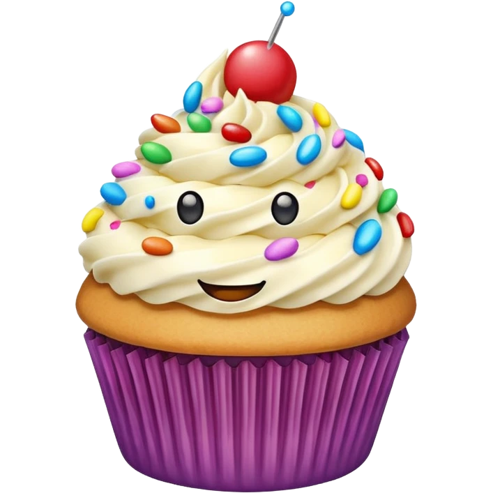 smiling cupcake emoji