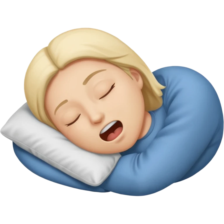 Sleeping with mouth wide open emoji