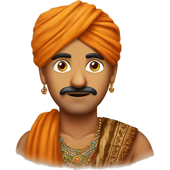 Halke Me Le Riyo Hai Ke Text On A Rajasthani Person emoji