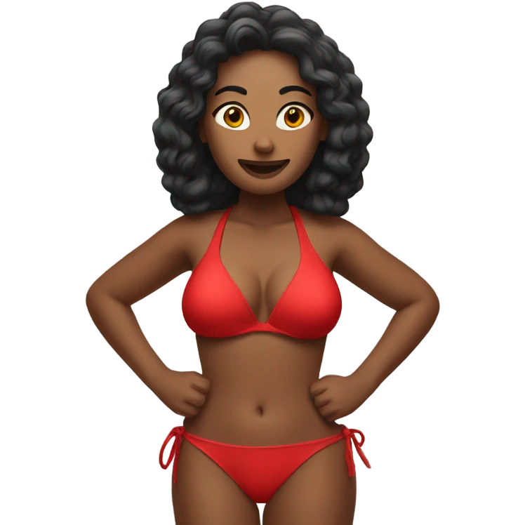 a woman in a red bikini emoji