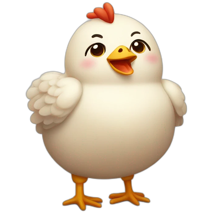 Cute little Chubby Chicken  emoji