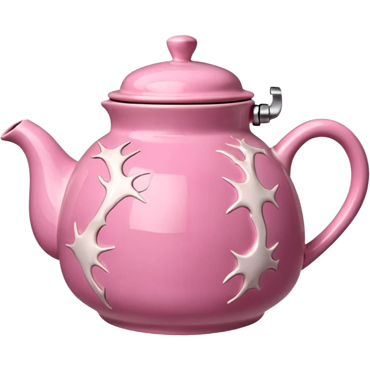 Pink bursting tea pot emoji
