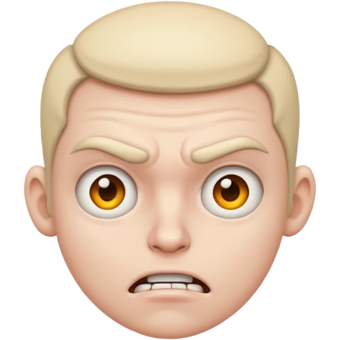 A face on head mad emoji