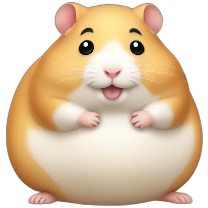 Fatty round hamster emoji