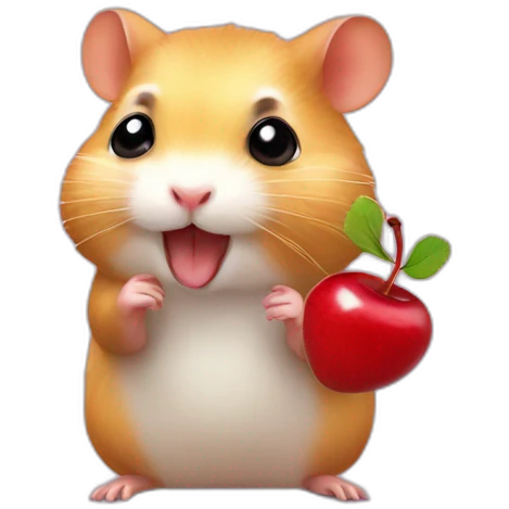 Hamster and Two cherries emoji