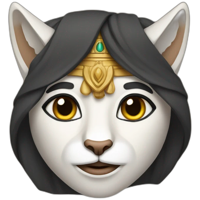 An Arab person with a Pharaonic cat face emoji