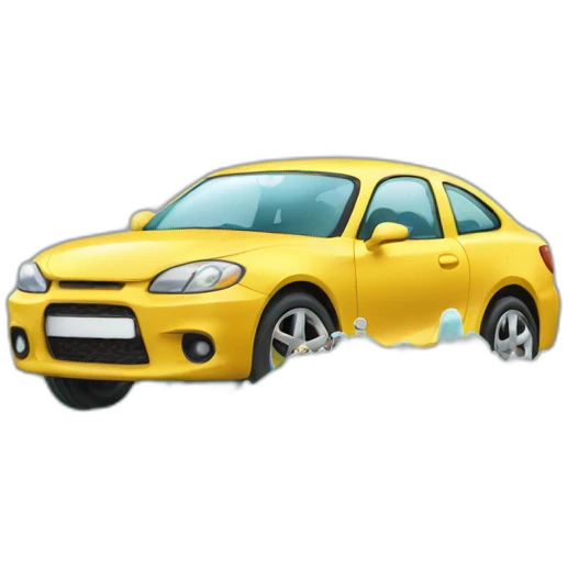 car with soap emoji
