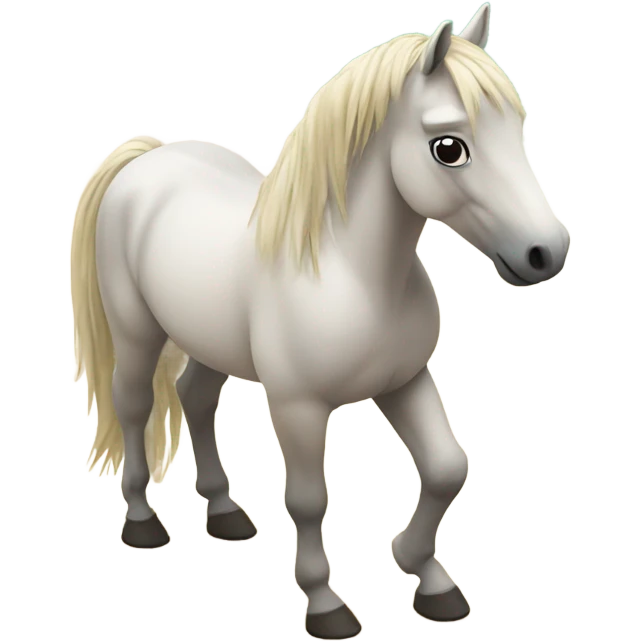 Horse on a beach emoji
