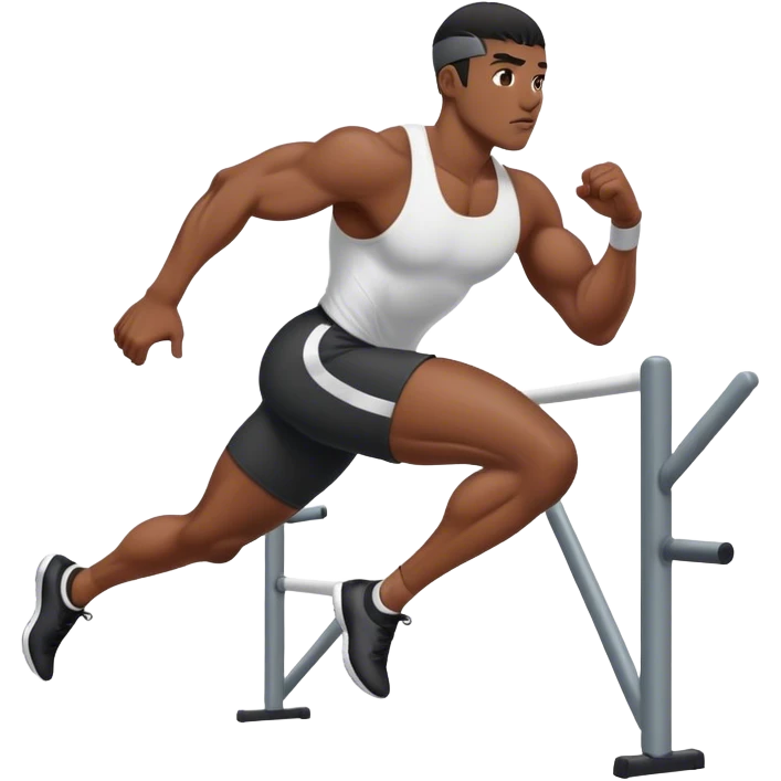 Fat hurdler emoji