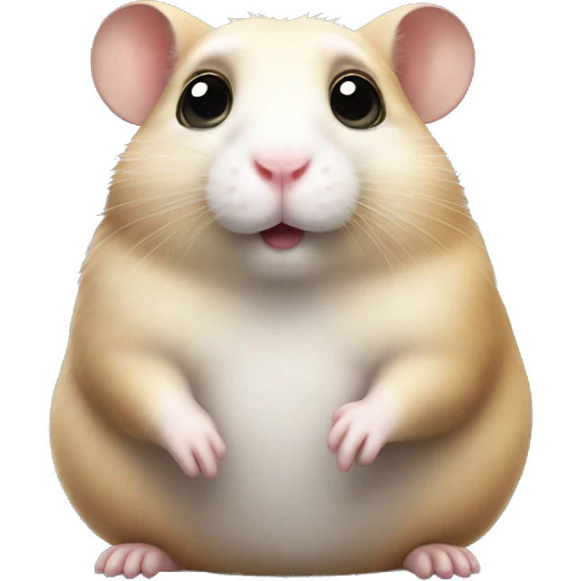 rich hamster with big eyes emoji