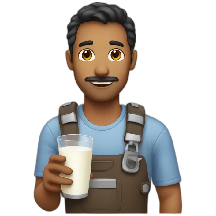 Dad brings milk emoji