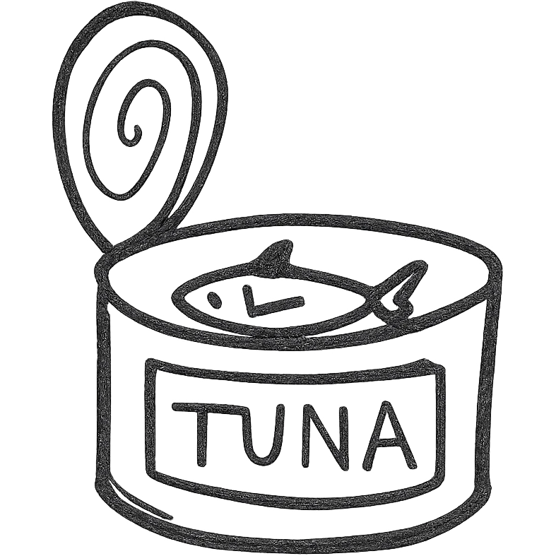tuna in a can emoji