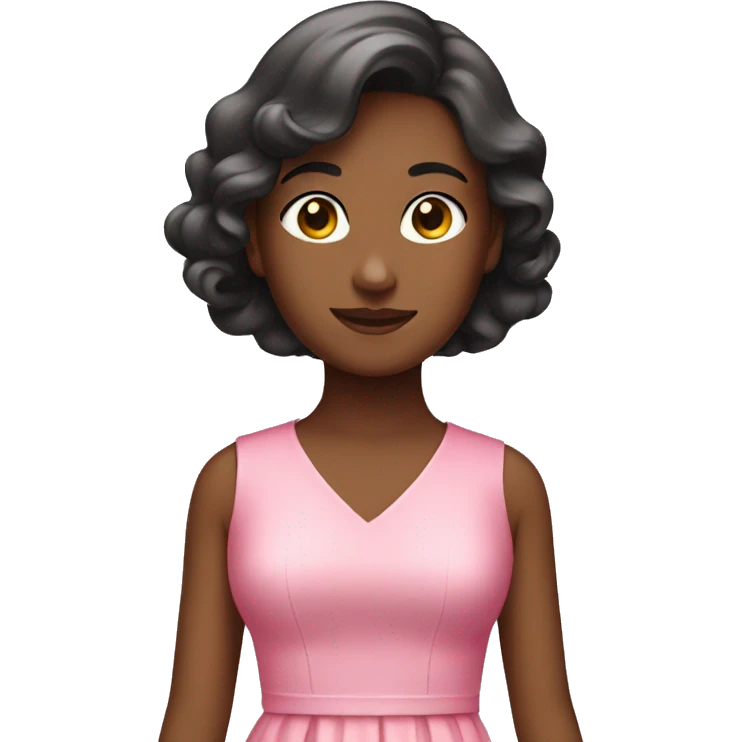 Girl with pink dress emoji