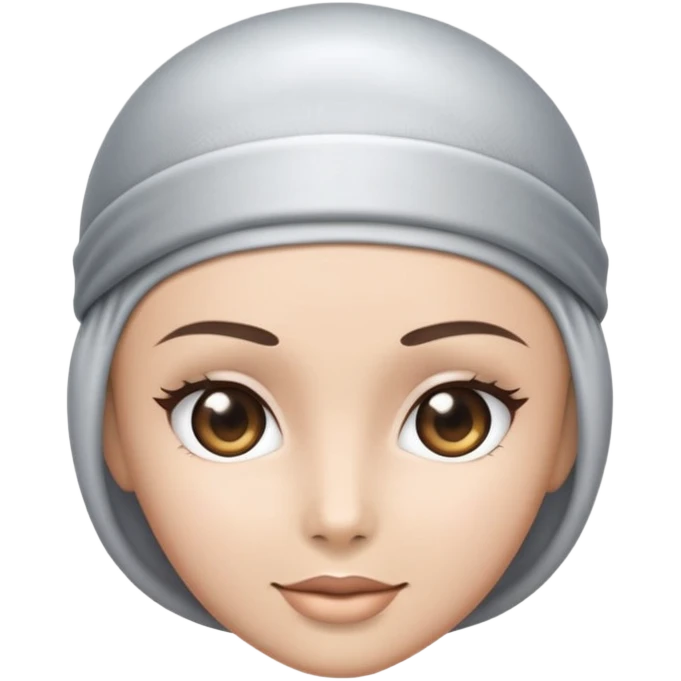 Beautiful android emoji in hairnet emoji