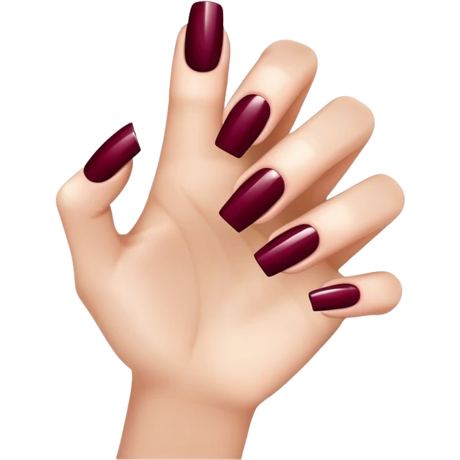 Burgundy manicure emoji