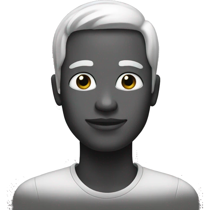 black and white emoji