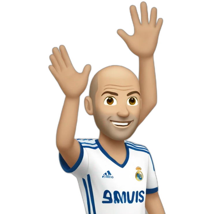 Zinedine Zidane waving emoji