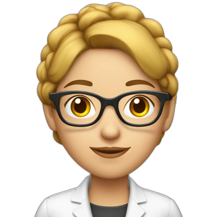 culina smart girl with reading glasses emoji