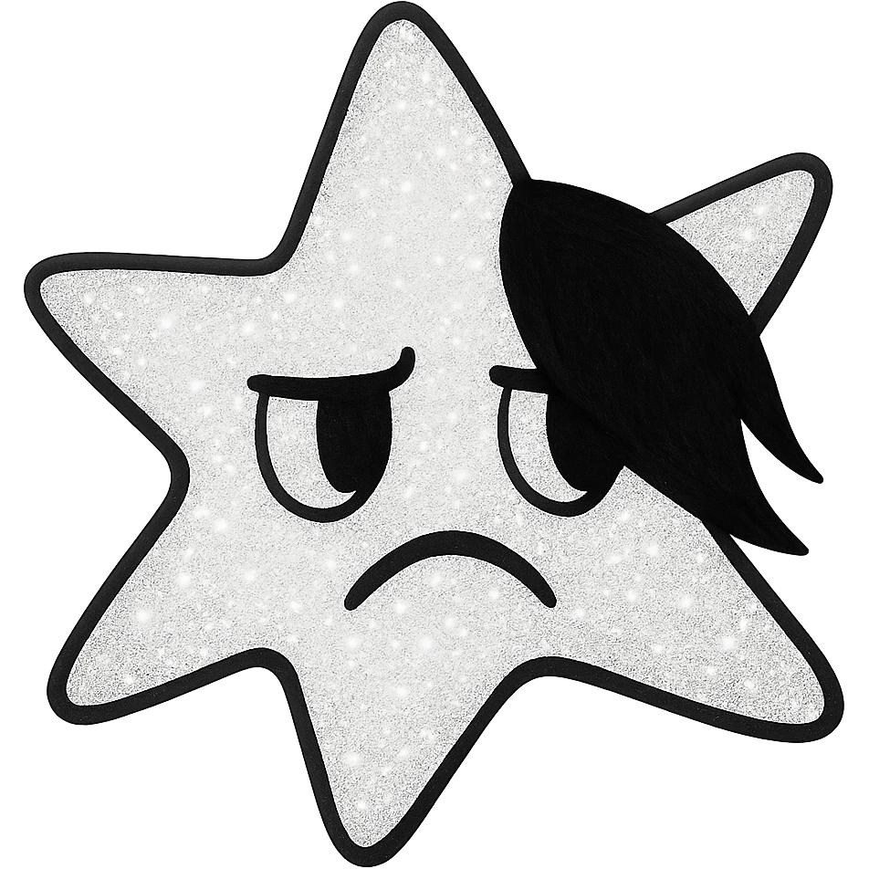white sparkly emo object, remove background  emoji