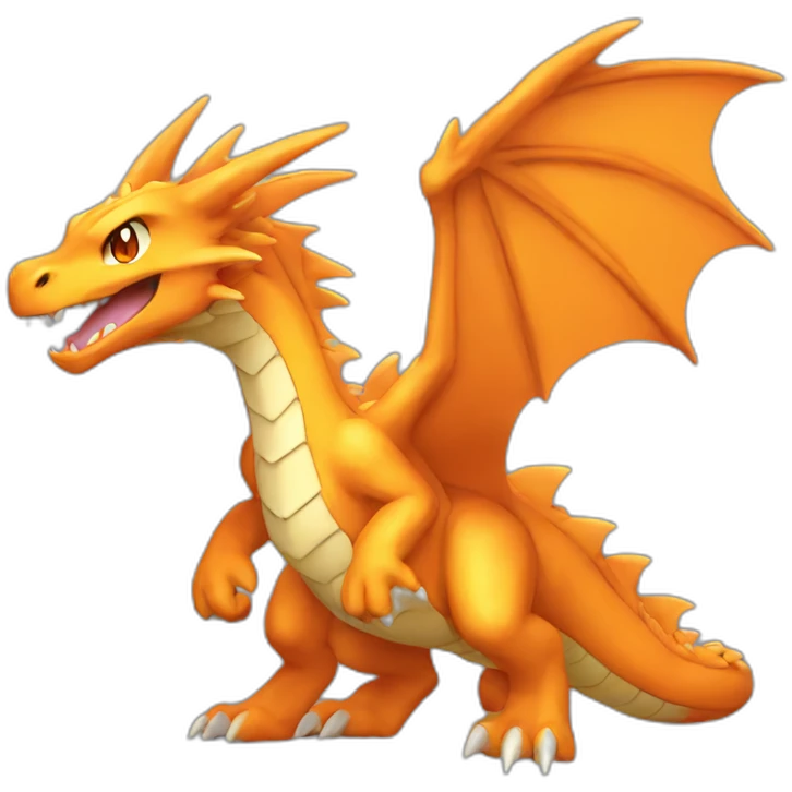 orange Dragon Pokemon Mega evolution emoji