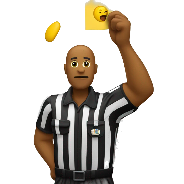 referee overhand penalty flag throw emoji