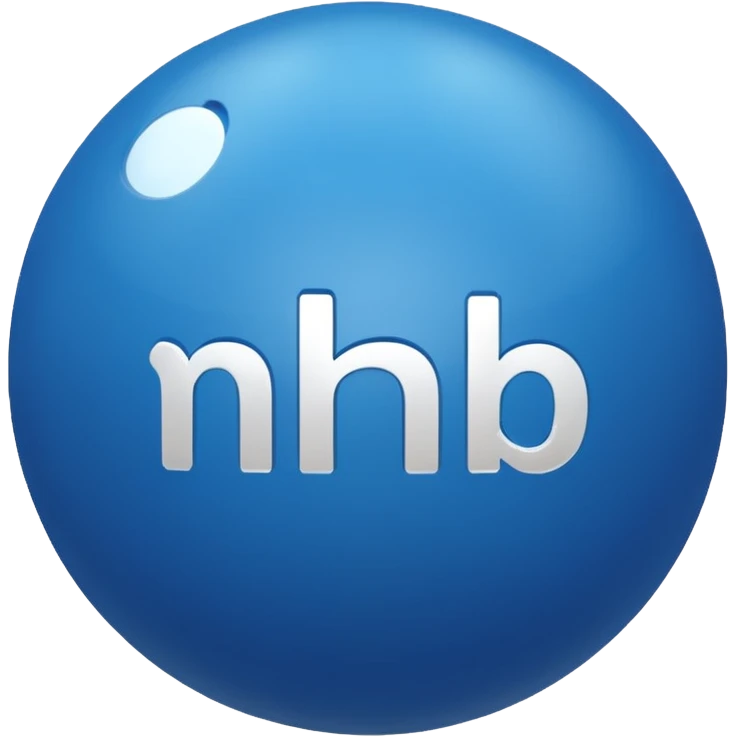 Blue Ball with MB written on it emoji