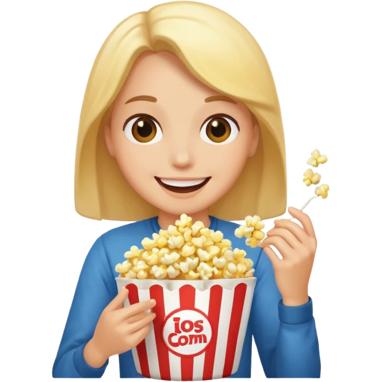 Eating popcorn emoji
