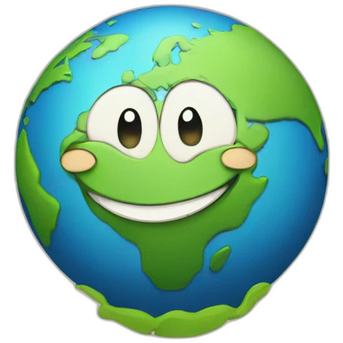 happy earth emoji