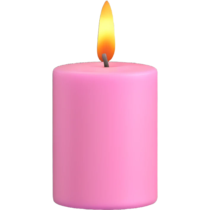 Light pink candle emoji