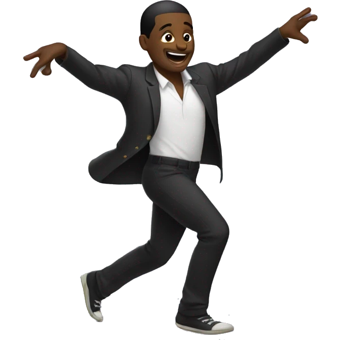 Black man dancing emoji