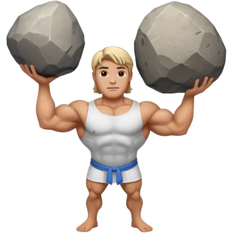 Atlas the greek god with a boulder and clothes emoji