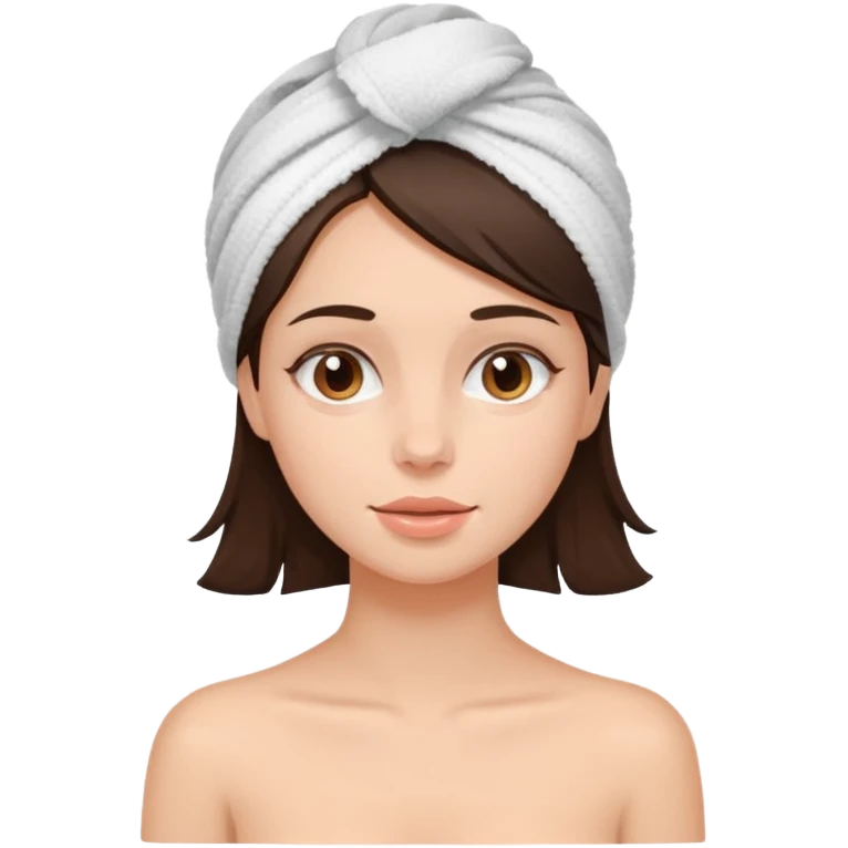 girl brunette getting a facial  emoji