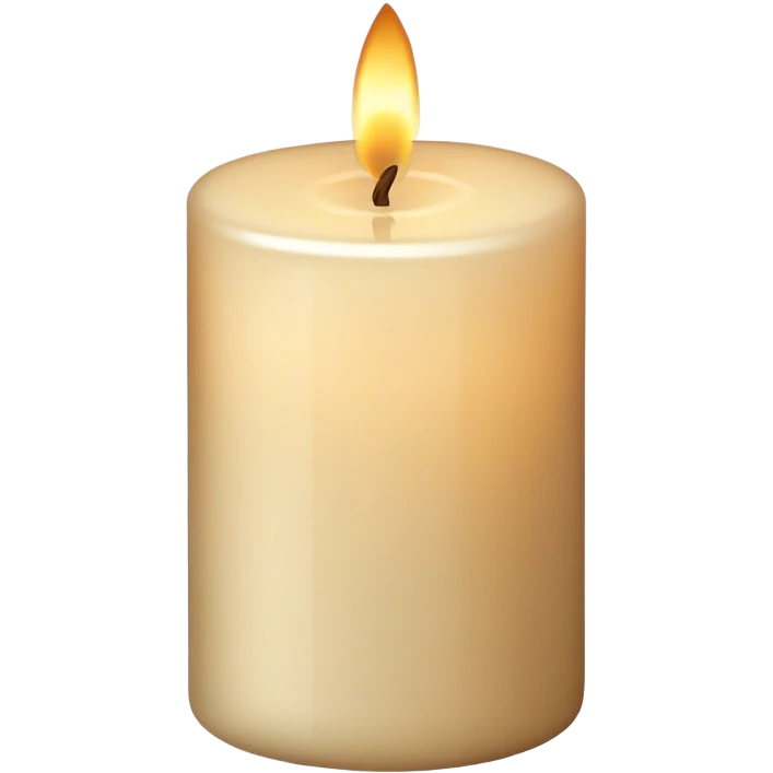 Luxe beige candle emoji