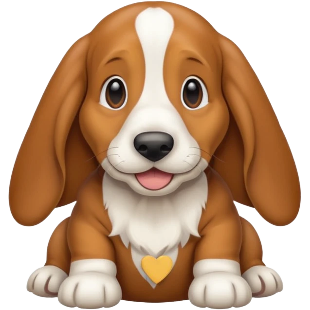 smile Basset Hound baby emoji
