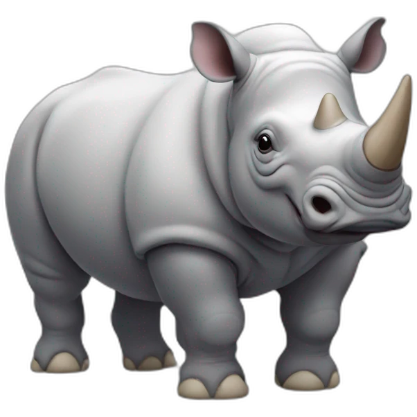 Marshmallow-rhino emoji